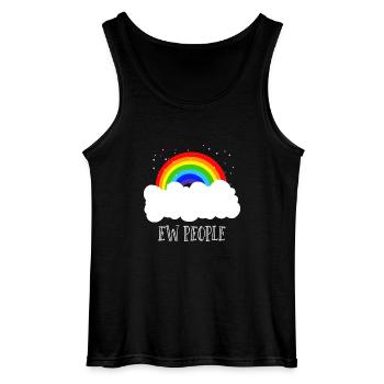 Ew Leute Rainbow Cloud Funny Sarcastic - Gildan Männer Tank Top - Schwarz - Vorne - AI Model Male 185 dark (185cm)