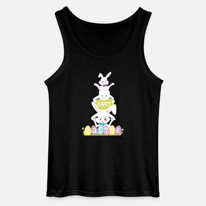 Happy eastern - Gildan Männer Tank Top - Schwarz