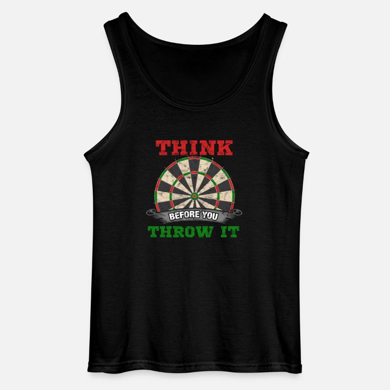 Dart - Dartboard - Geschenk - Gildan Männer Tank Top - Schwarz