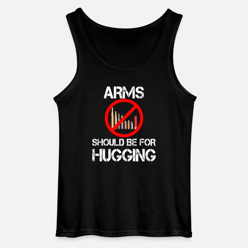 Arms should be hugging - Gildan Men’s Tank Top - black
