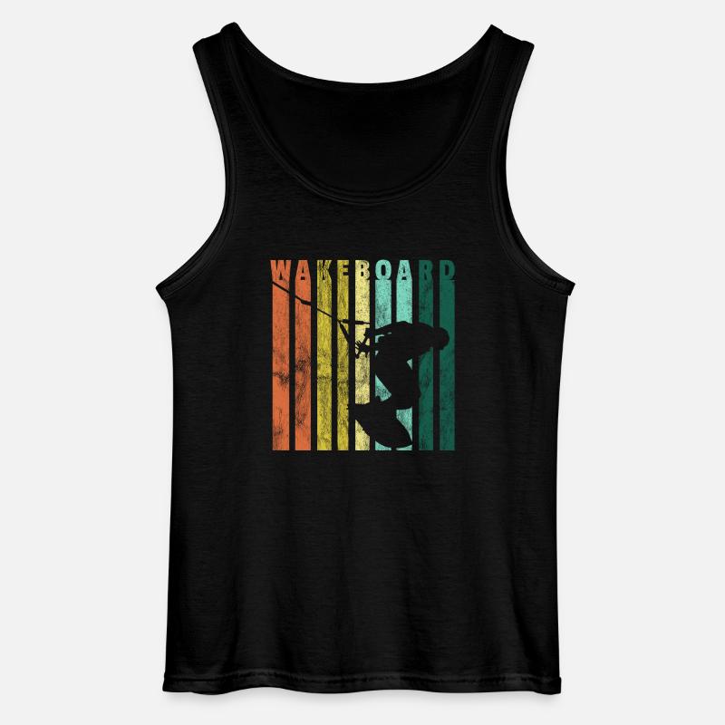 Wakeboarder gift wakeboard waterskiing - Gildan Men’s Tank Top - black