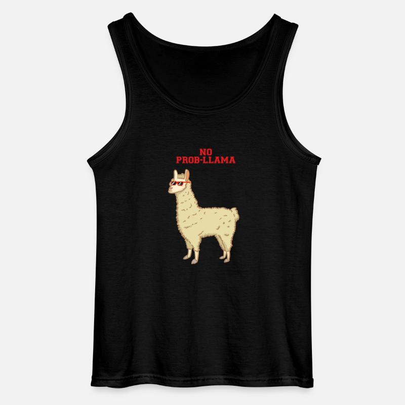 Kein Problem - no prob-llama - Lama - Gildan Männer Tank Top - Schwarz