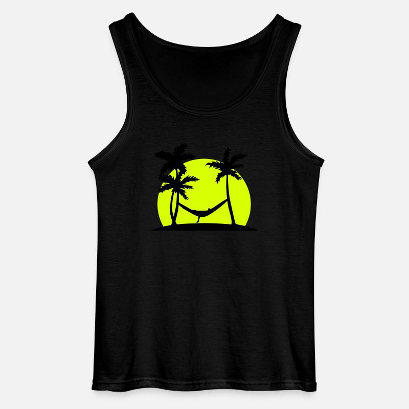 Hängematte im Paradies - Gildan Männer Tank Top - Schwarz