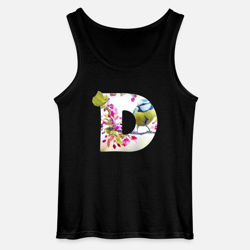 spring bird butterfly d - Gildan Men’s Tank Top - black