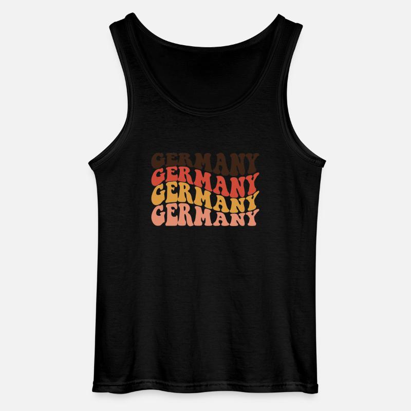 Germany Retro Text Layers - Gildan Männer Tank Top - Schwarz