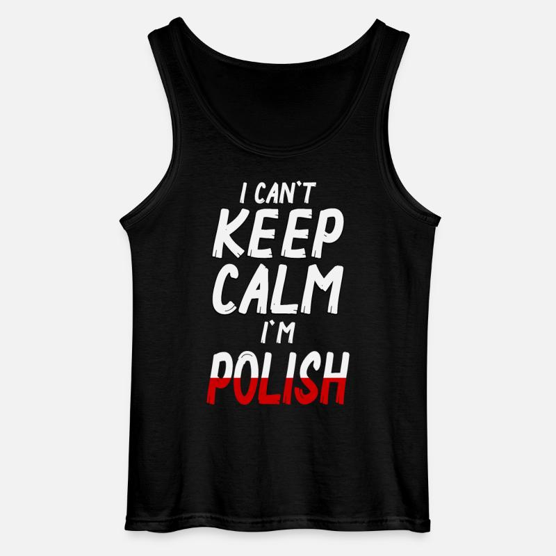 Can't Keep Calm I´m Polish - Gildan Männer Tank Top - Schwarz