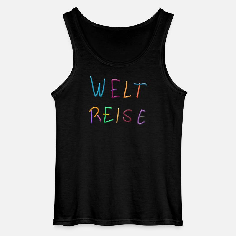 Weltreise Knetbuchstaben Farbenspiel - Gildan Männer Tank Top - Schwarz