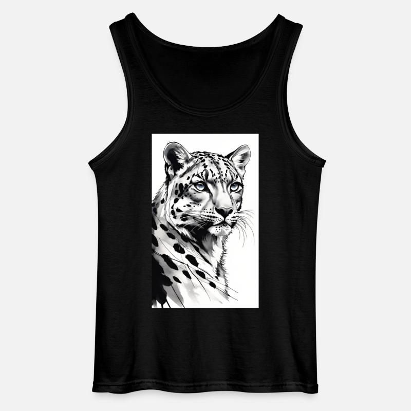 Schneeleopard | Leopard | Raubtier - Gildan Männer Tank Top - Schwarz
