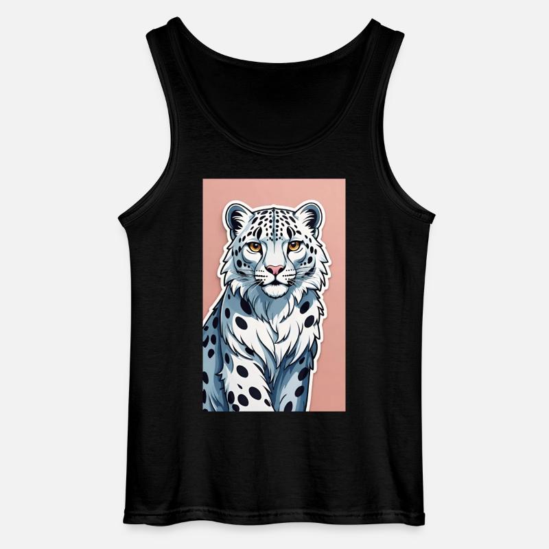Snow Leopard | Leopard | Predator - Gildan Men’s Tank Top - black