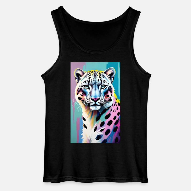 Schneeleopard | Leopard | Raubtier - Gildan Männer Tank Top - Schwarz