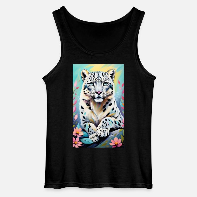 Schneeleopard | Leopard | Raubtier - Gildan Männer Tank Top - Schwarz