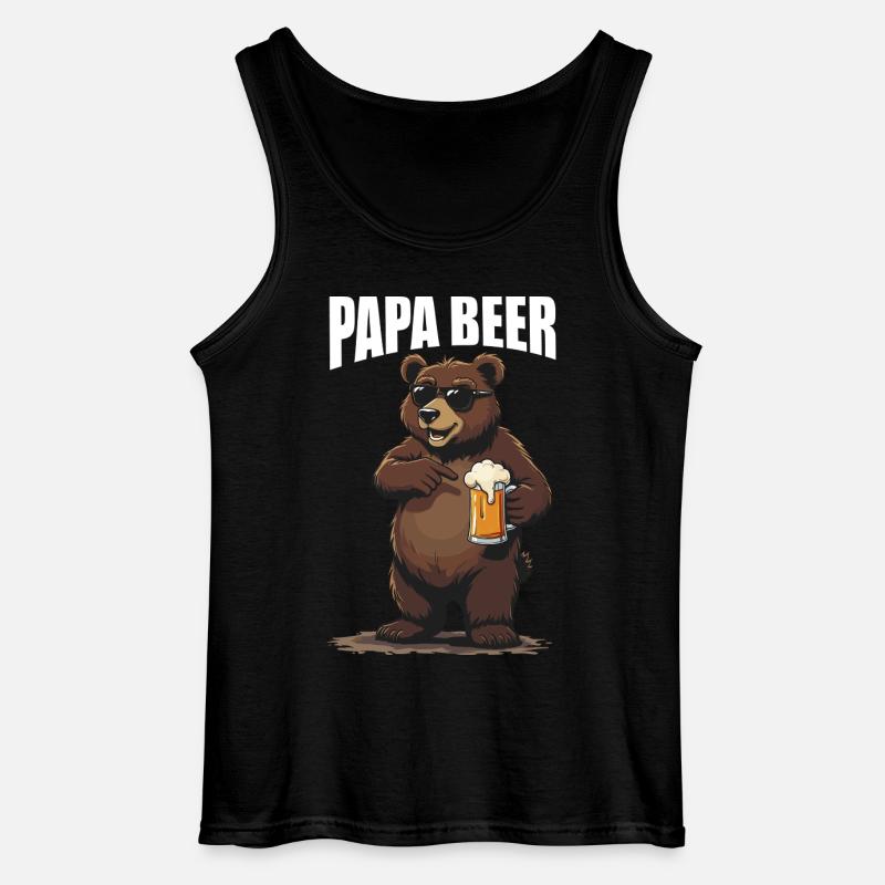 papa bier - Gildan Männer Tank Top - Schwarz