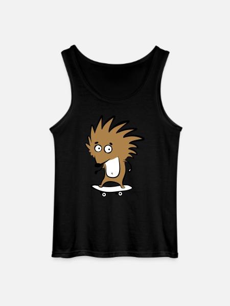 Skate-hedgehog "Knut H. Heckmann" - Gildan Men’s Tank Top - black