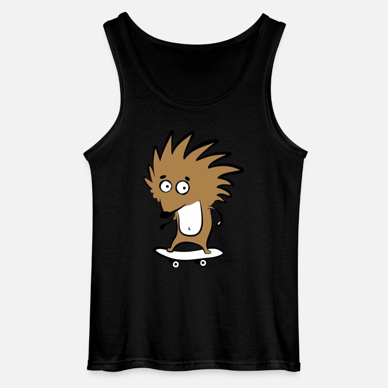 Skate-Igel "Knut H. Heckmann" - Gildan Männer Tank Top - Schwarz