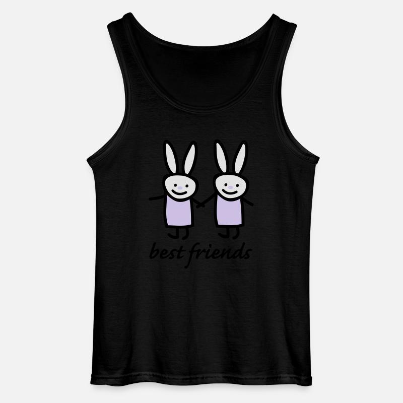 Beste Freunde Hasen - Gildan Männer Tank Top - Schwarz