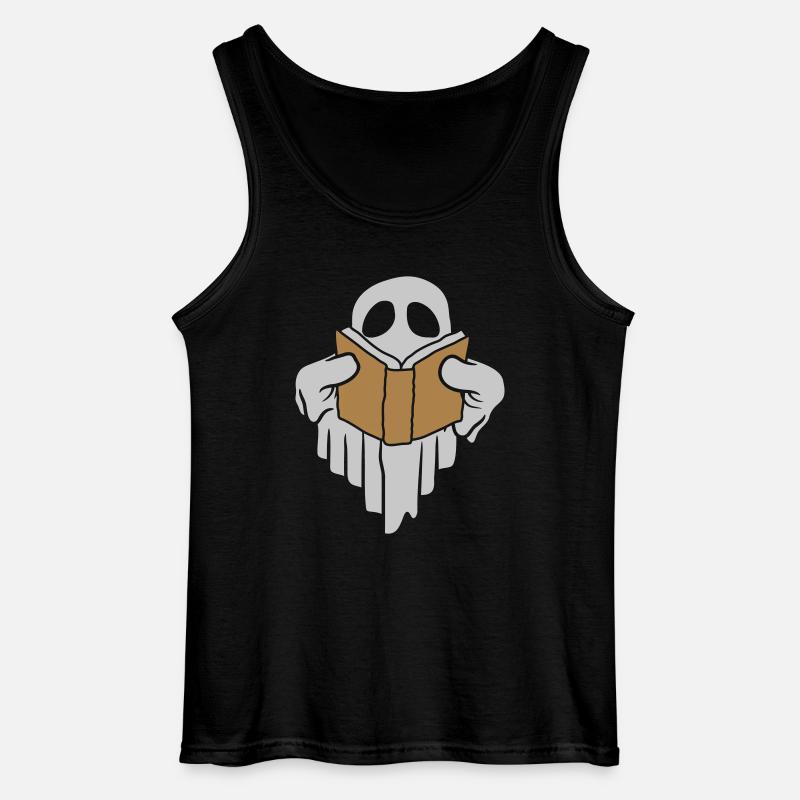 Lesender Geist Buch Comic - Gildan Männer Tank Top - Schwarz