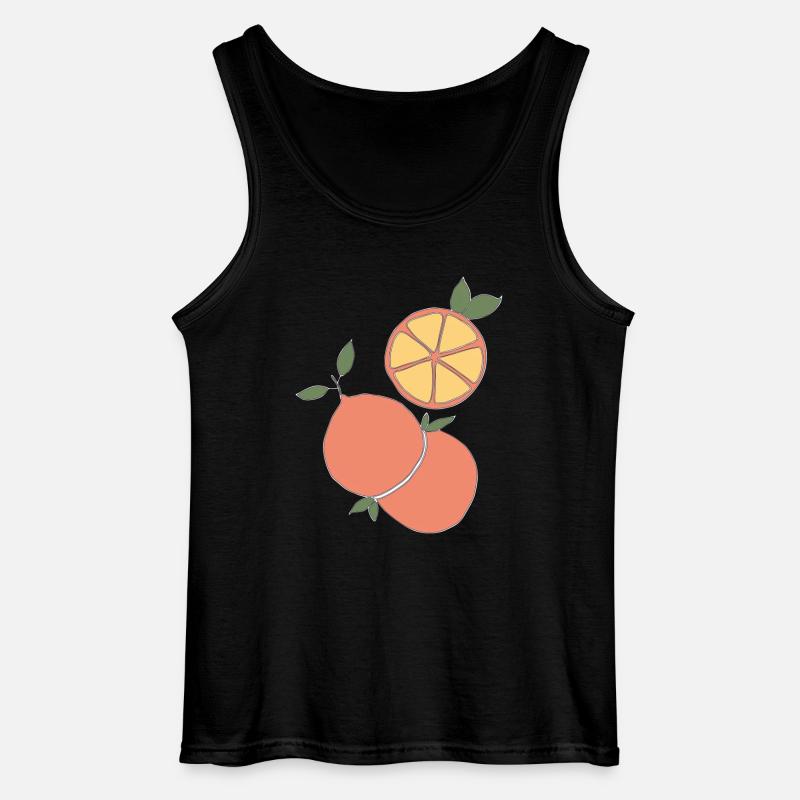 orangen grapefruit - Gildan Männer Tank Top - Schwarz