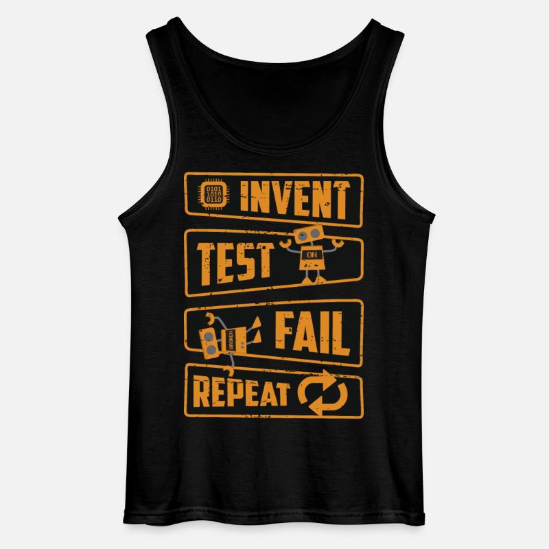 Erfinde Teste Scheitere Wiederhole - Gildan Männer Tank Top - Schwarz
