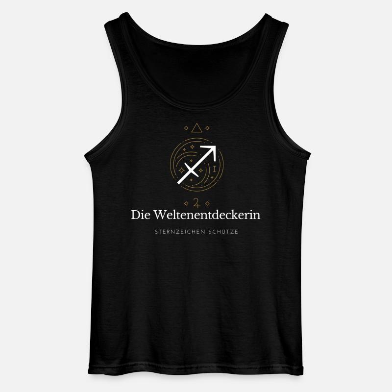 Weltenentdeckerin Sternzeichen - Gildan Männer Tank Top - Schwarz