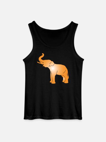 elephant silhouette elephant - Gildan Men’s Tank Top - black