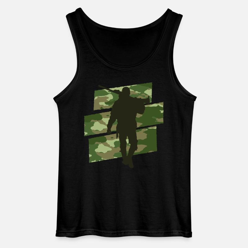 Jäger Camouflage - Gildan Männer Tank Top - Schwarz