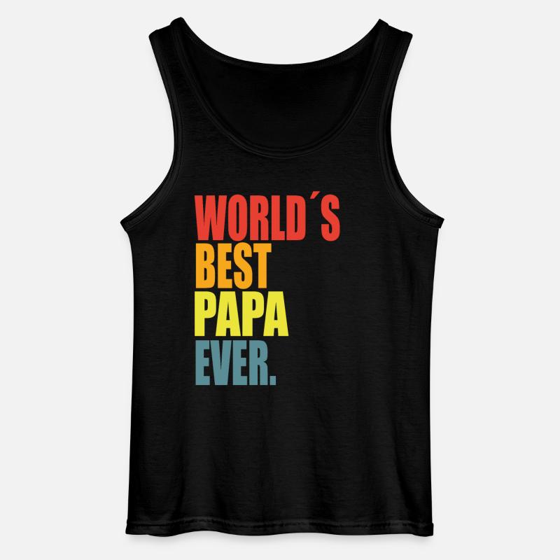Bester Papa Spruch - Gildan Männer Tank Top - Schwarz