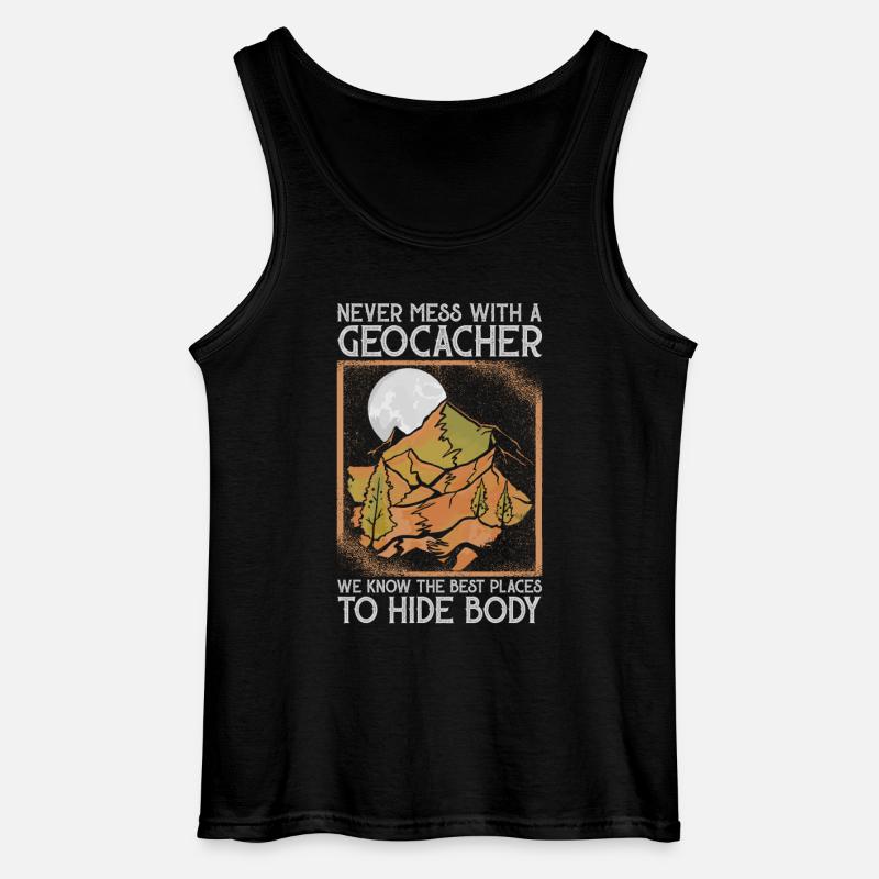 Geocaching Geo Caching Geocacher - Gildan Männer Tank Top - Schwarz