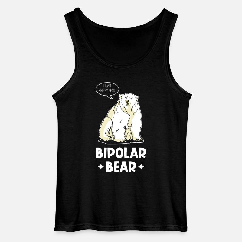 Bipolar Bär - Gildan Männer Tank Top - Schwarz
