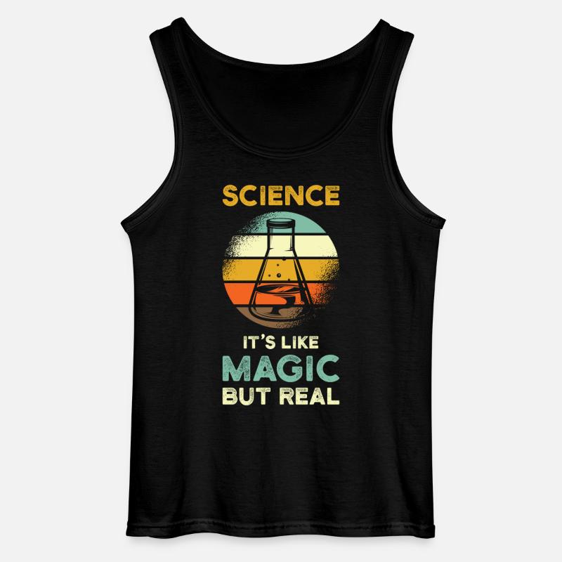 Science Saying Magic Real - Gildan Men’s Tank Top - black