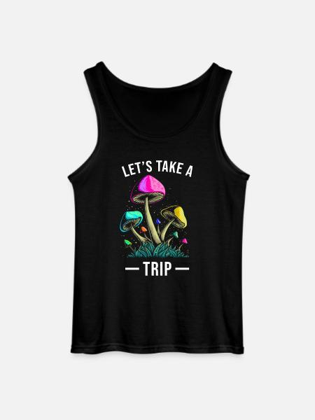 Mushroom Trip Magic Mushrooms - Gildan Men’s Tank Top - black