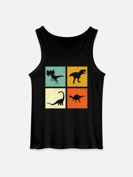 Dino Dinosaur - Gildan Men’s Tank Top - black
