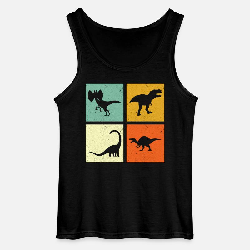 Dino Dinosaurier - Gildan Männer Tank Top - Schwarz