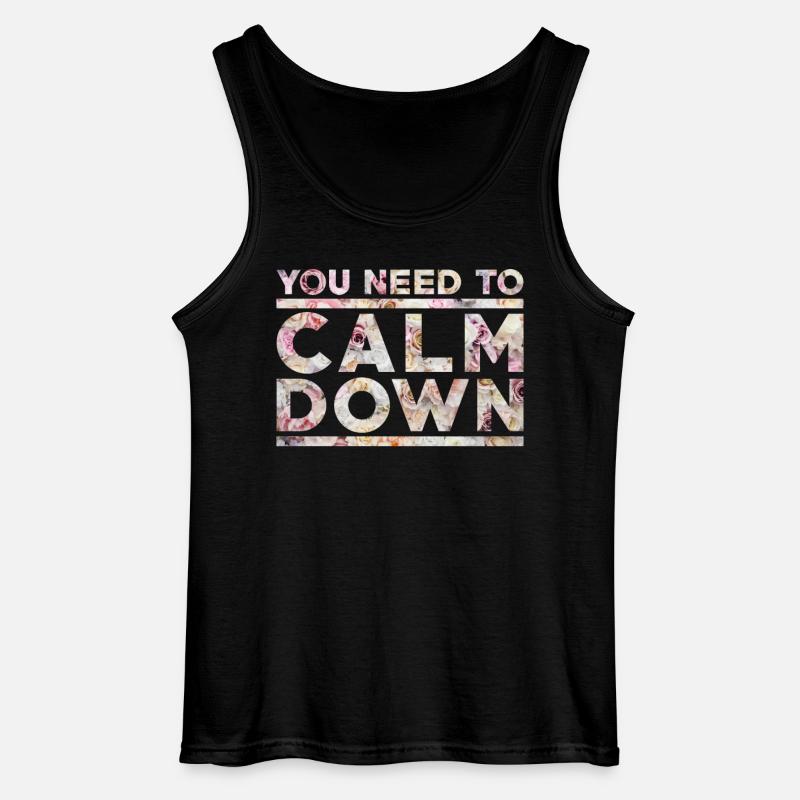 Calm Down - Gildan Männer Tank Top - Schwarz