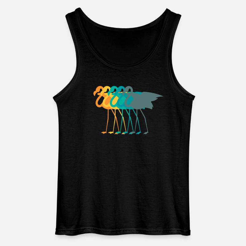 Flamingo Retro - Gildan Männer Tank Top - Schwarz