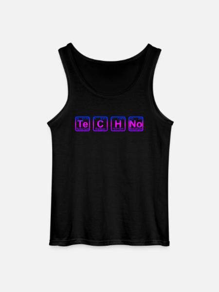 Techno Raver Party Music - Gildan Men’s Tank Top - black