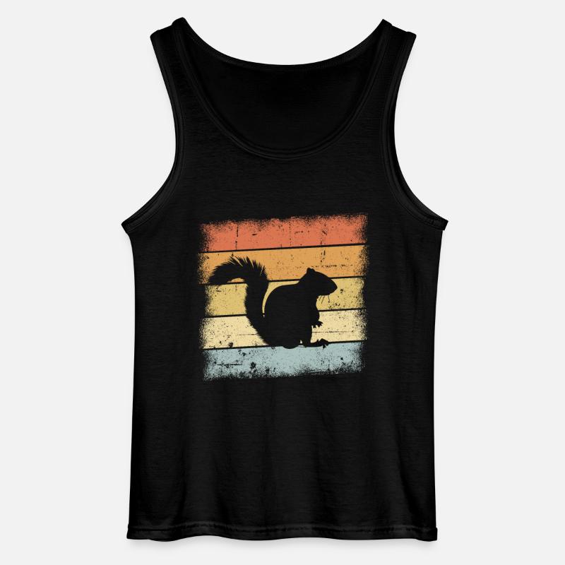 Eichhörnchen Retro Design - Gildan Männer Tank Top - Schwarz