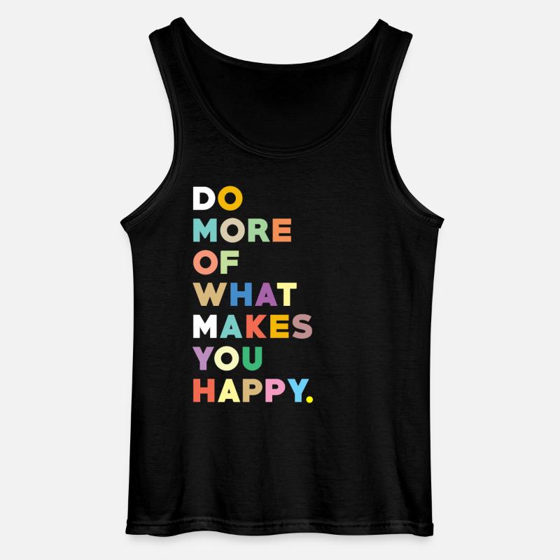 Glück Spruch Leben Motto - Gildan Männer Tank Top - Schwarz