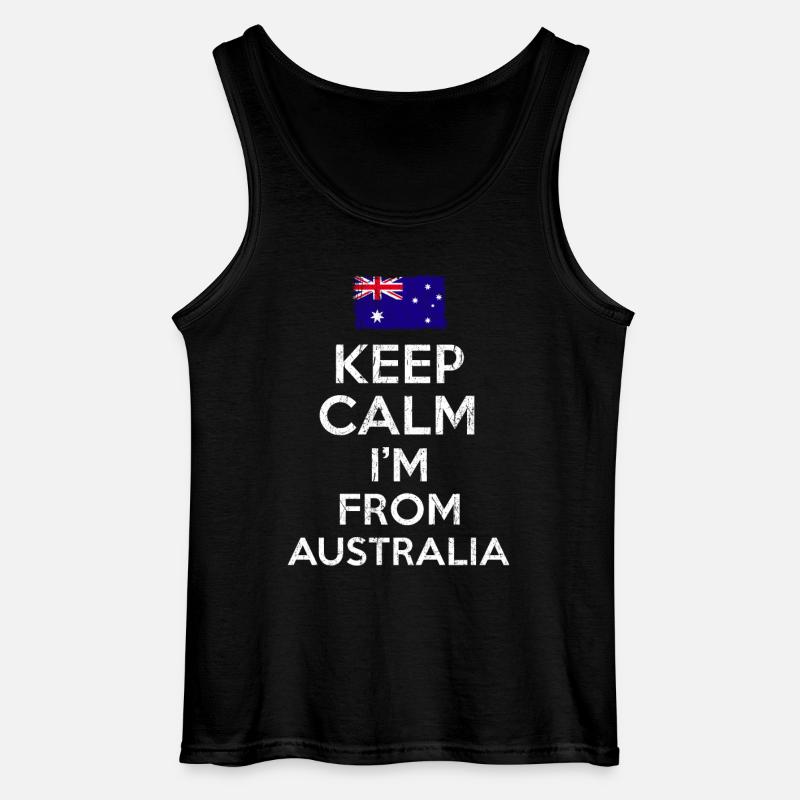 Australia Keep Calm - Gildan Männer Tank Top - Schwarz