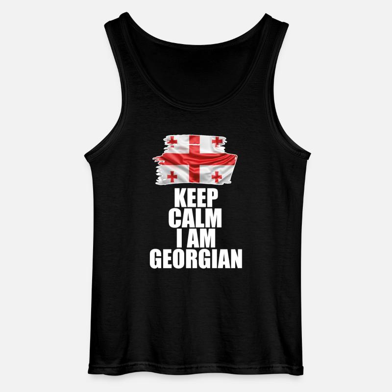 Keep Calm Im Georgian - Gildan Männer Tank Top - Schwarz
