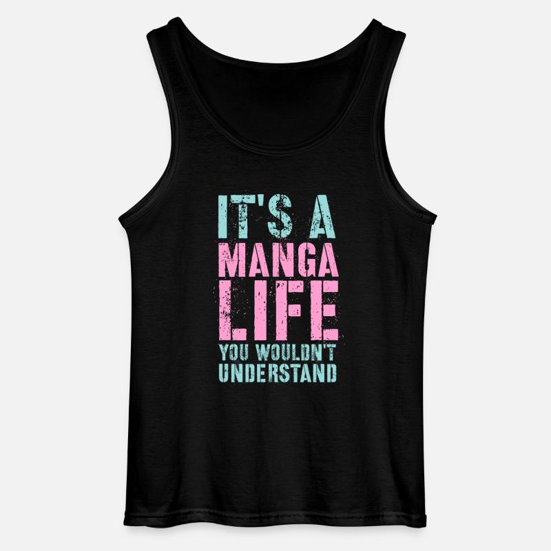 Manga Geschenk - Gildan Männer Tank Top - Schwarz