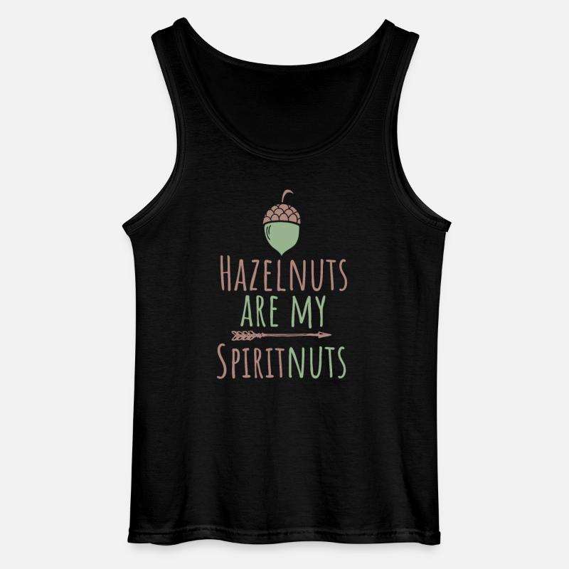 Haselnuss - Gildan Männer Tank Top - Schwarz