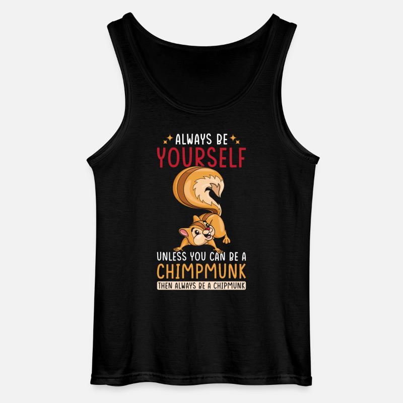Streifenhörnchen - Gildan Männer Tank Top - Schwarz