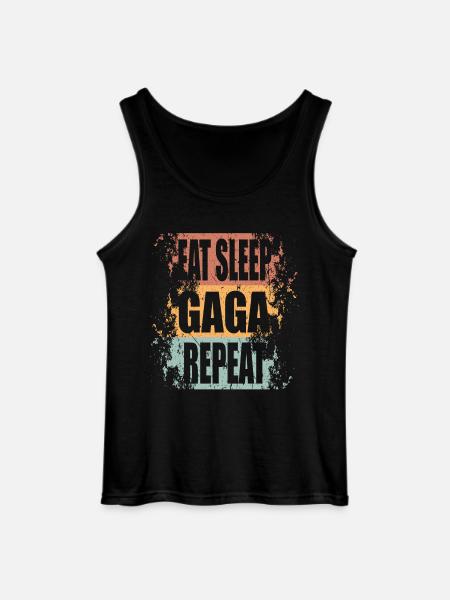 Gaga Ball Eat Sleep Repeat - Gildan Men’s Tank Top - black