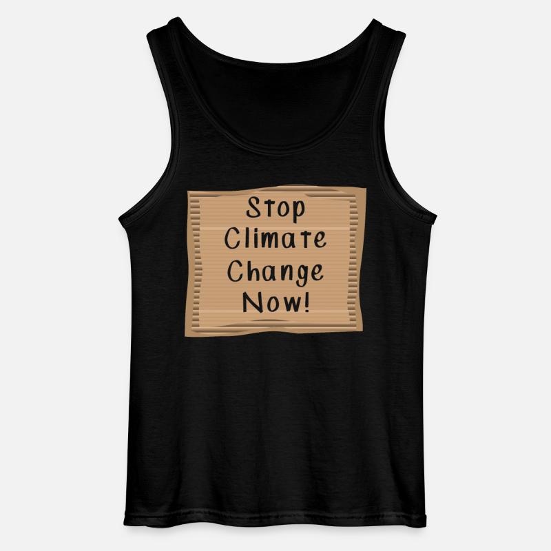 Stop Climate Change Now - Gildan Männer Tank Top - Schwarz