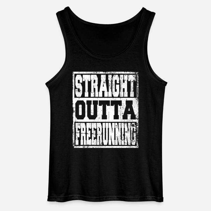 Freerunning Spruch lustig - Gildan Männer Tank Top - Schwarz