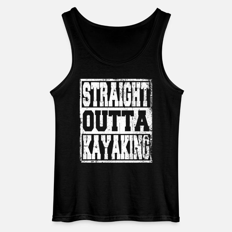 Kajak Spruch lustig - Gildan Männer Tank Top - Schwarz