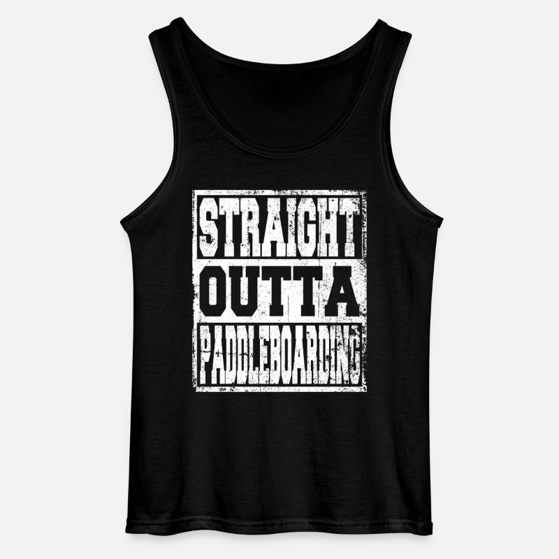 Paddleboarding Spruch lustig - Gildan Männer Tank Top - Schwarz