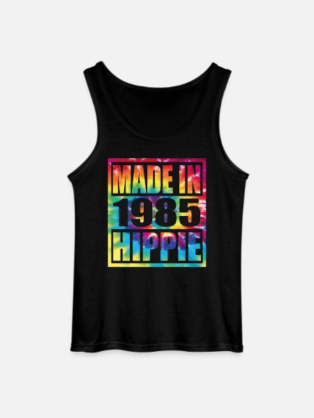 Hippie Birthday 1985 - Gildan Men’s Tank Top - black