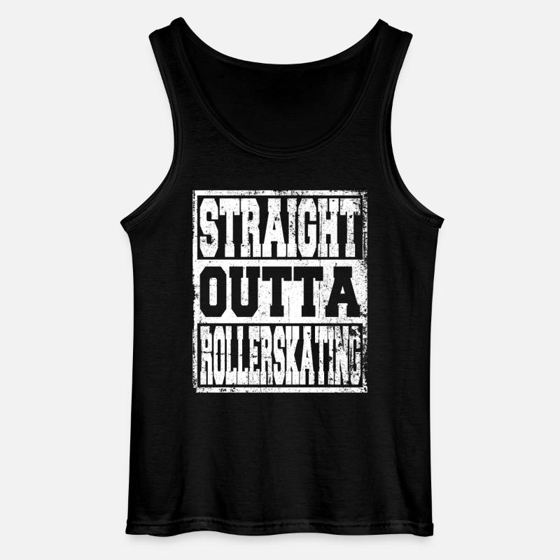 Rollerskating Spruch lustig - Gildan Männer Tank Top - Schwarz