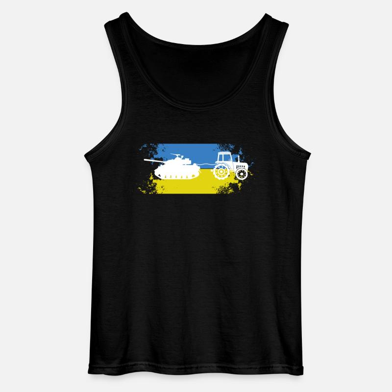 Traktor Panzer Ukraine Meme - Gildan Männer Tank Top - Schwarz